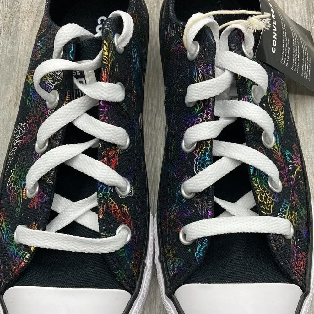 Little Girl Chuck Taylor All Star Butterfly Shine Low Top Sneaker Shoes Size 3